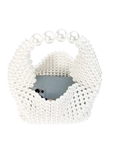 Sac à main artisanal en perles pour femmes avec perles élégantes et porte-téléphone