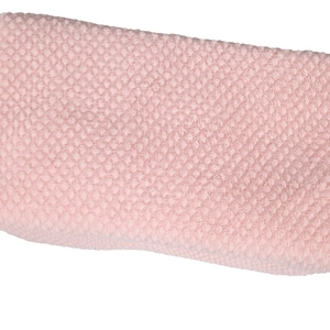 Pink textured high-capacity stationery pouch with a creative minimalist soft fabric design