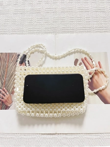 Mini sac à bandoulière en perles fait main pour femmes avec taille de téléphone