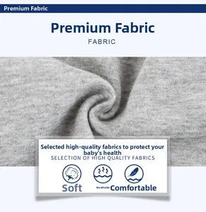 Soft and breathable grey knit fleece fabric detail for comfortable children's joggers