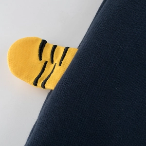 Pantalon de jogging enfant bleu marine avec détail oreille de tigre 3D et rayures