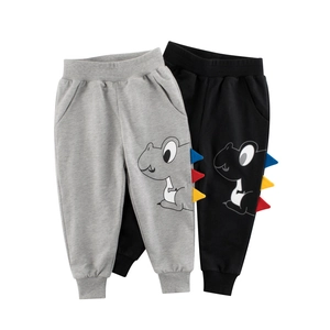 Pantalon De Jogging En Coton Pour Garçons Dinosaure Dessin Animé Avec Nageoire 3D Pantalon De Sport Taille Élastique