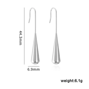 Dimensions des boucles d'oreilles goutte d'argent : 44,3 mm de long et 6,1 g
