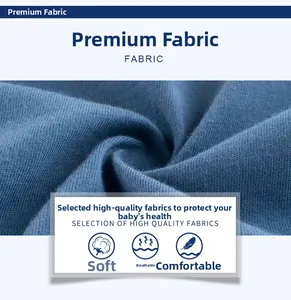 Detail of blue knitted cotton fabric showing soft breathable texture for kids t-shirts