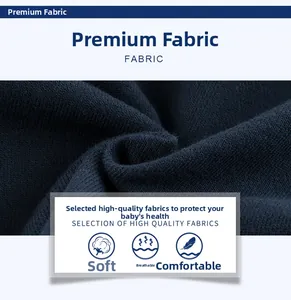 Macro shot of breathable dark blue knit fabric for soft children's shorts