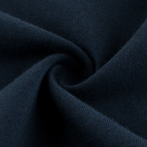 Dunkelblauer Baumwoll-Strick-Tanktop für Jungen mit weicher Textur und Spiralfalte