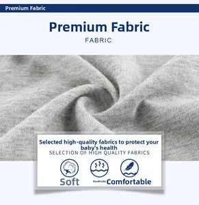 Close-up of grey knit cotton fabric showing soft texture and breathable weave details