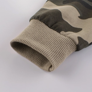 Pantalon de jogging camouflage pour enfants avec poignets côtelés en coton doux