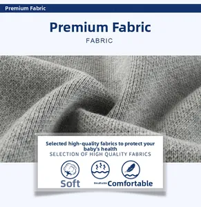 Macro detail of soft breathable grey knit fabric for toddler autumn sweater coat