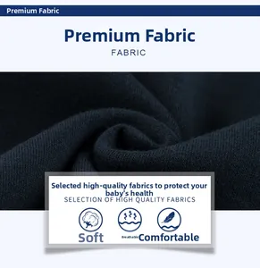 Detailed macro view of soft breathable navy blue fleece fabric for kids sweatshirt