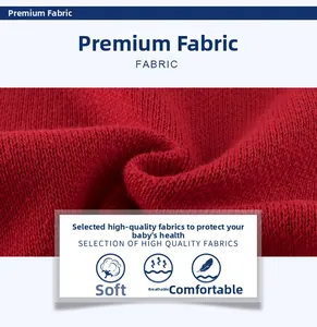 Macro shot of red knit sweater fabric showing soft texture and breathable weave detail