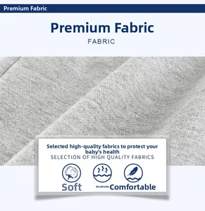 Macro detail of soft grey breathable cotton fabric for children sports trousers