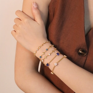 Bracciale In Acciaio Inossidabile Per Donna Con Künstliche Perle Sintetiche Zircone Cuore Stella Ciondoli Gioielli Eleganti