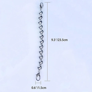 Polished silver metal ball bead chain strap with lobster clasps for DIY jewelry making