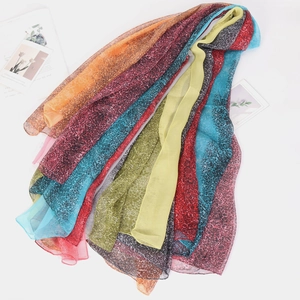 Leopard Print Georgette Long Scarf For Women Lightweight Chiffon Shawl Summer Beach Sun Protection Fashion Scarf