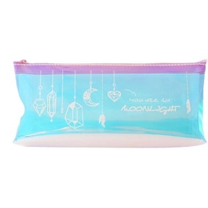 Iridescent laser pencil case with moon graphics and You Are My Moonlight text