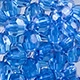Detailed close-up of blue faceted beads for handmade woven shoulder bag DIY materials