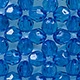 Macro shot of dark blue faceted beads with light-reflective geometric texture on a bag