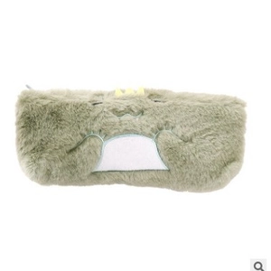 Cute green dinosaur plush pencil case with zipper and creative cartoon animal design