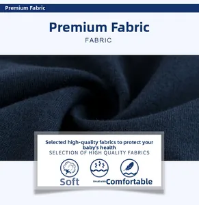 Macro view of dark blue knit cotton fabric showing soft and breathable texture