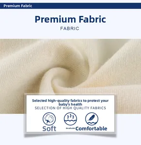 Detail of soft breathable cream white ribbed knit fabric for kids t-shirts