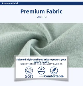 Vue détaillée du tissu en maille côtelée vert clair pour t-shirts d'été doux pour bébé
