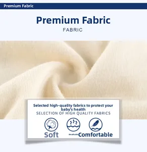 Close-up of soft breathable off-white ribbed knit fabric texture for children's t-shirts