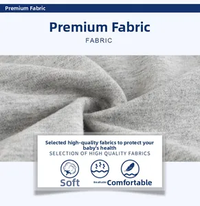 Close-up of premium soft grey melange cotton fabric for baby sweatshirts