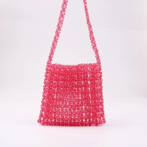 Handgefertigte Perlen Umhängetasche Acryl Durchsichtig Retro Schultertasche Für Damen Sommer Party
