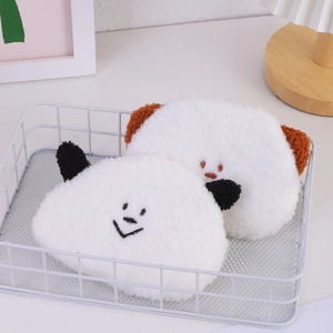 Cute plush bear coin purse set with animal designs in a white metal storage basket