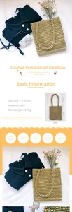Dimensions détaillées du sac à bandoulière fait main en perles dorées en ABS