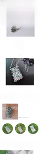 Detailed macro view of handmade crystal beaded phone crossbody bag with metal chain strap