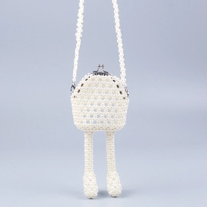 Mini Sac Bandoulière En Künstliche Perles Fantaisie Fait Main Avec Décoration Jambes De Canard Fermoir Métallique Pour Femmes