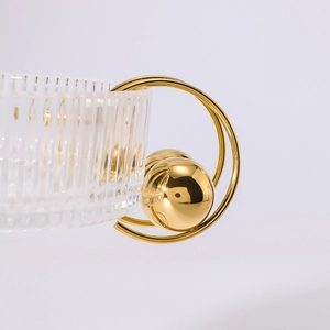 Boucles d'oreilles boules plaqué or 18 carats en forme de croissant pour femme