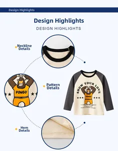 Détails du t-shirt en coton montrant le col côtelé, l'imprimé gorille et la finition du bas