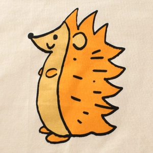 T-shirt manches longues en coton pour enfant avec imprimé hérisson mignon sur tissu clair
