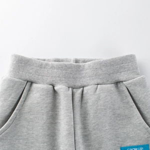 Pantaloni jogger grigi per bambini con vita elastica e dettaglio patch Grow Up