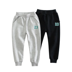 Pantalons de Sport pour Garçons 100% Coton Joggers Décontractés pour Enfants Avec Impression Numéro 23 Pantalons de Survêtement Confortables à Taille Élastique pour Tout-Petits