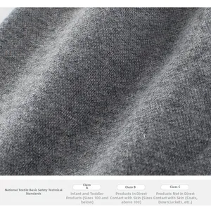 Gros plan sur la maille et tableau des normes de sécurité textile pour pantalon enfant