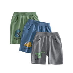 Short En Coton Pour Garçons Imprimé Dinosaure Taille Élastique Été Décontracté Enfants À Poches