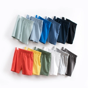 Pantalones Cortos Casuales para Niños 100% Algodón Color Sólido Largo Medio Cintura Elástica Deportivos de Verano