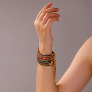 Zircon Bracelet 18K Gold Plated Stainless Steel Colorful Rhinestone Adjustable Chain Fashion Jewelry For Women