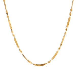 Collana da donna minimalista in acciaio inossidabile placcato oro 18K a treccia