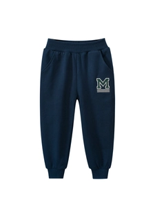 Jungen Casual Baumwolle Sport Jogginghose Buchstaben-Applikationsstickerei Elastischer Bund Gerippte Bündchen Sweatpants Kinder Frühling Herbst