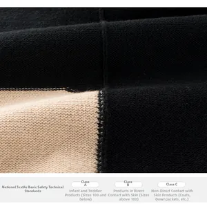 Detailansicht der Strickware mit Sicherheitsstandards für Babybekleidung