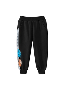 Pantalon De Jogging Garçon En Coton Imprimé Voiture De Course Dessin Animé Taille Élastique Décontracté Poignets Nervurés