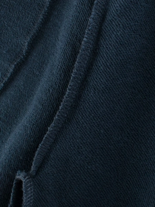 Kids navy blue joggers with soft french terry fabric and durable stitching detail