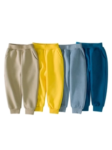 Pantalon de Jogging en Polaire Décontracté pour Garçons Couleur Unie Taille Élastique Pantalon de Sport Chaud Enfants