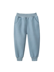 Pantalon de jogging enfant bleu clair avec taille élastique et chevilles élastiquées