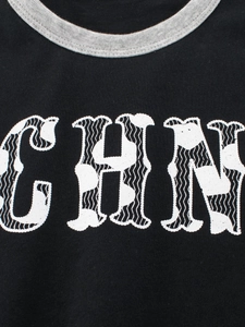 T-shirt à manches longues pour garçons, design contrasté noir et gris et imprimé CHN